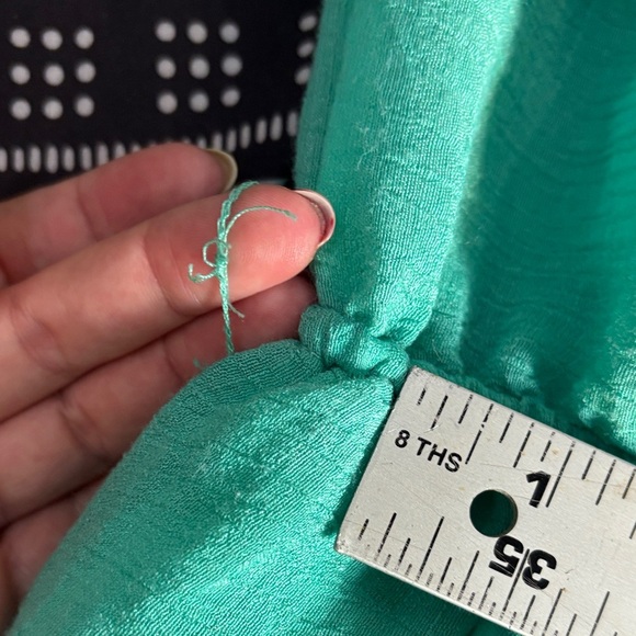 Green Ruffled Strapless Dress - Picture 7 of 9